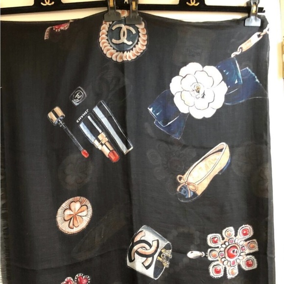 Chanel Multicolor Accessories Patterned Scarf - Picture 1 of 6